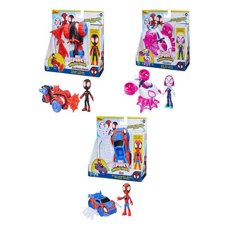Figura de Acción Spidey & His Amazing Friends Héroe y Vehiculo Surtido-2