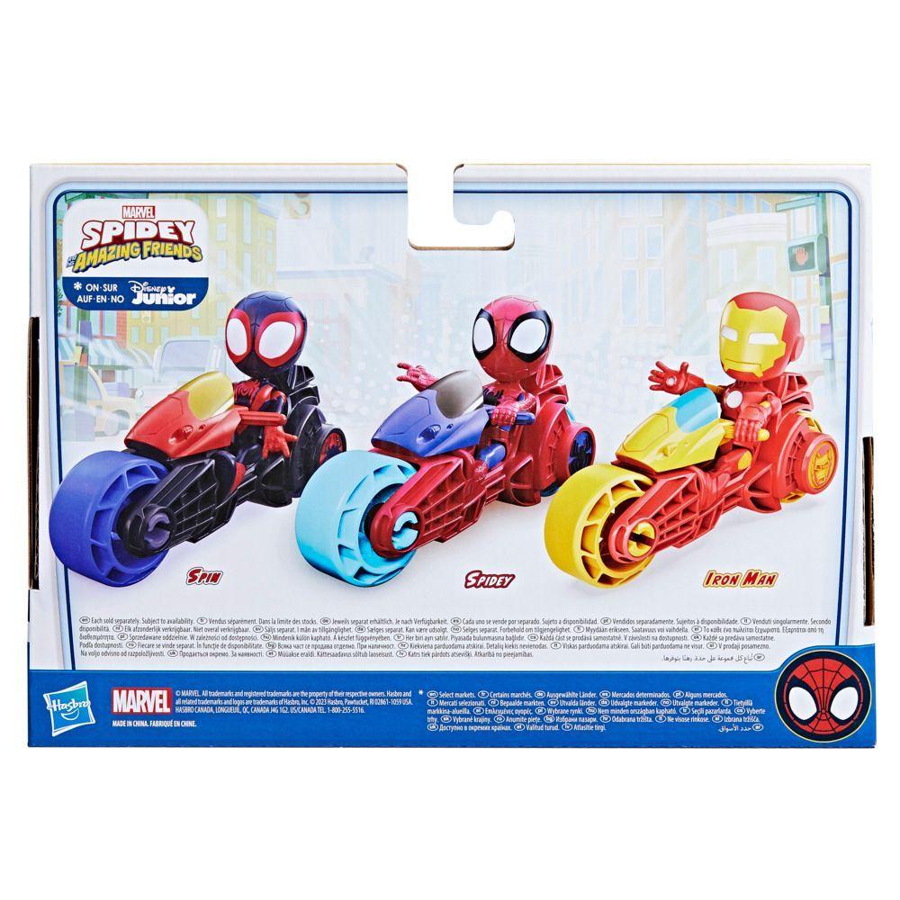Set Spidey & His Amazing Friends Iron Man Con Motocicleta-2