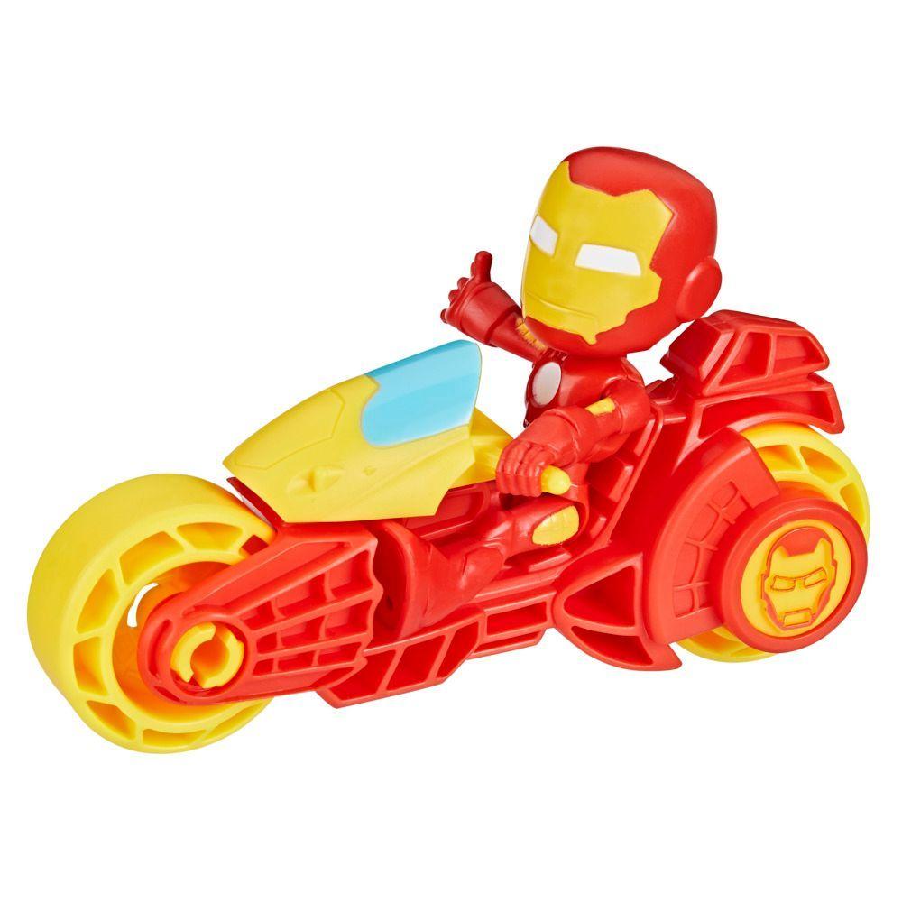 Set Spidey & His Amazing Friends Iron Man Con Motocicleta-3