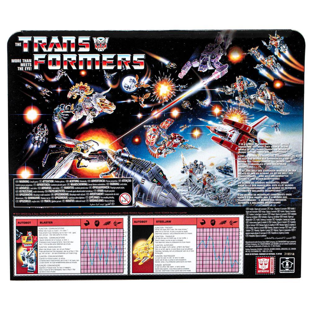 Figura de Acción Transformers Retro Autobot Blaster y SteelJaw-3