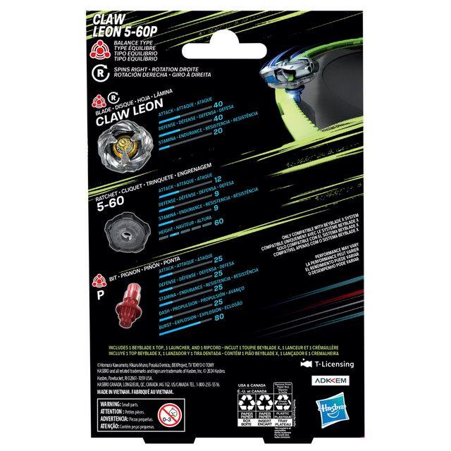 Trompo Beyblade X Kit inicial Claw Leon 5-60P-3