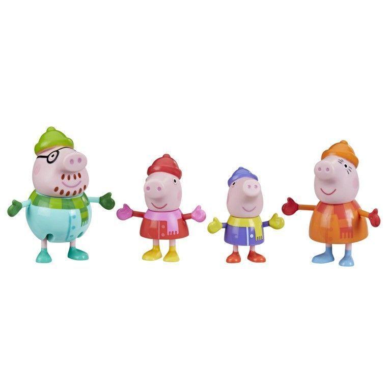 Figura Peppa Pig En La Nieve Con Su Familia-1
