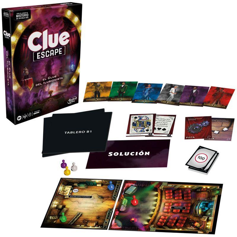 Juego de Mesa Hasbro Gaming Clue Escape El Club del Ilusionista -2
