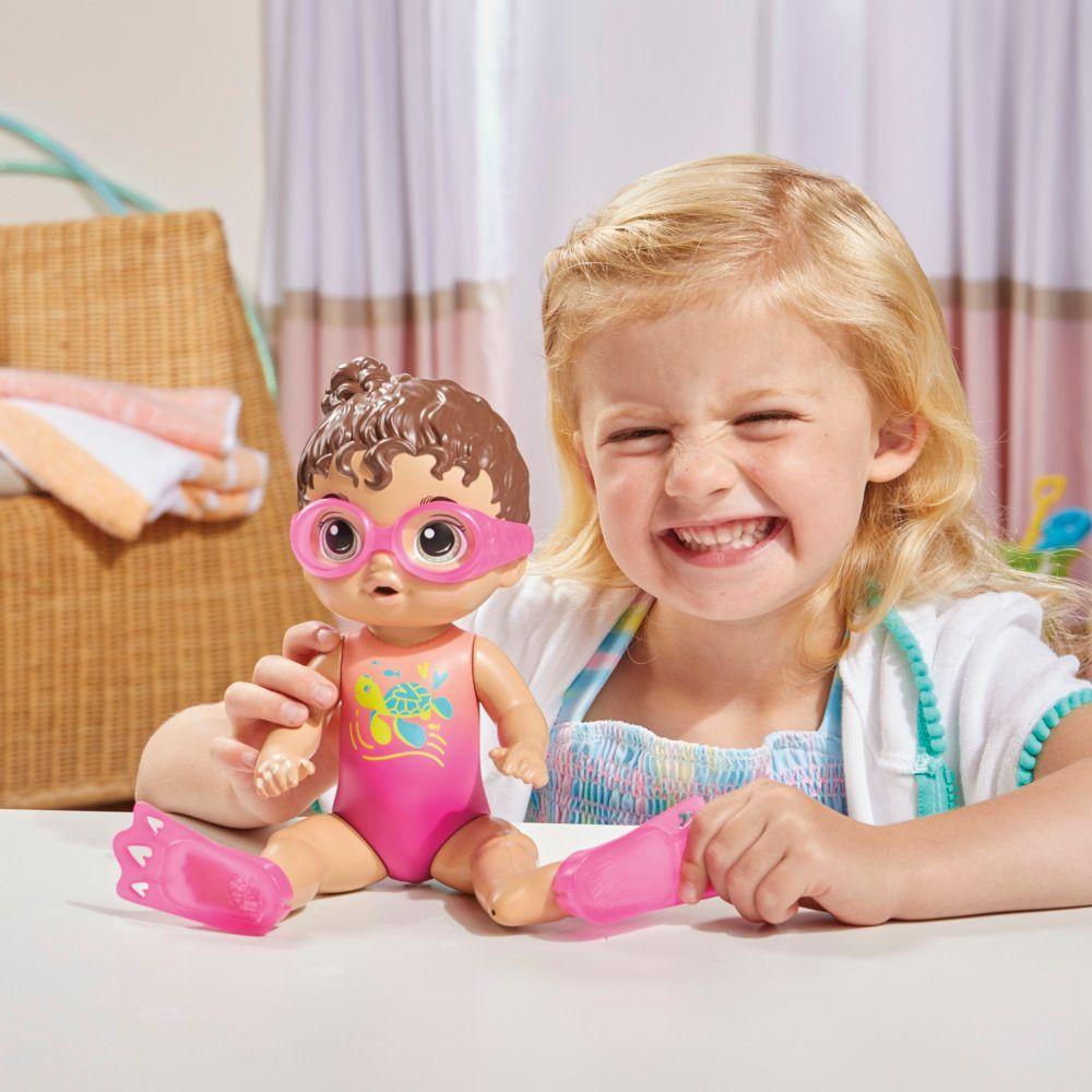 Muñeca Baby Alive Sunny La Nadadora Cabello Castaño-5