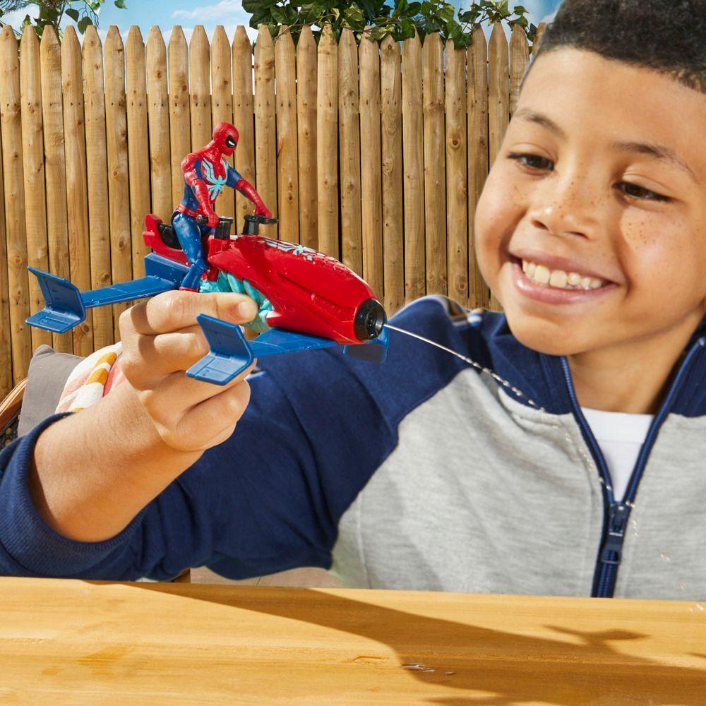 Set Spiderman Epic Hero Series Web Splashers Hidrojet Arácnido del Hombre Araña-4