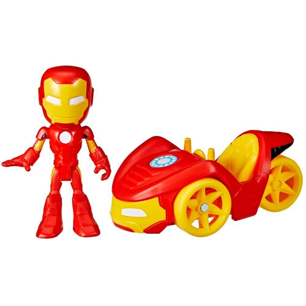 Figura Spidey And Friends Vehiculo Iron Man-1