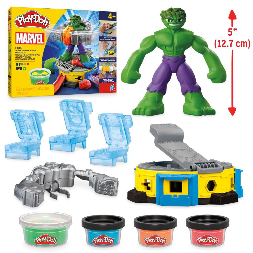 Masas y Plastilinas Play Doh Marvel Hulk Aplasta y Moldea-4