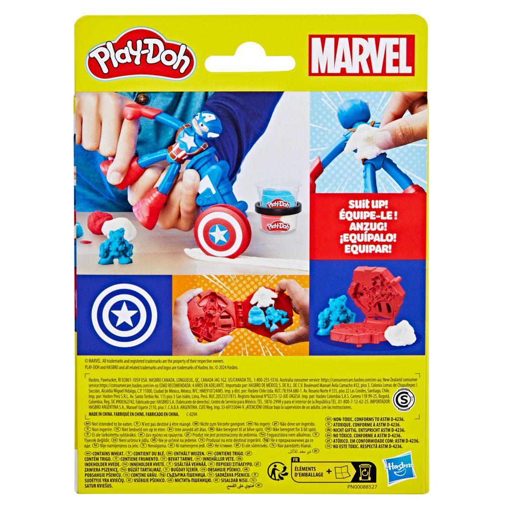 Masas y Plastilinas Play Doh Marvel Capitán América Escudo Sello-3