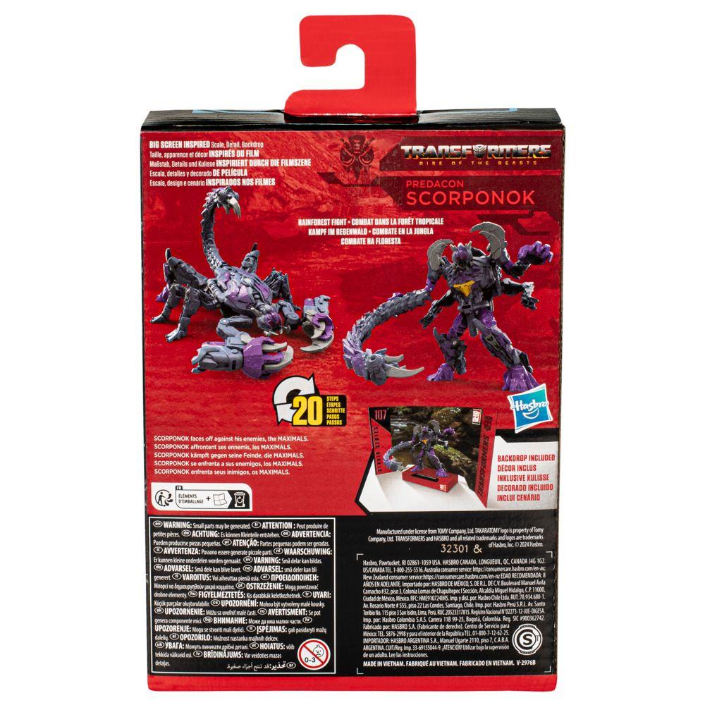 Figura de Acción Transformers Studio Series Deluxe Despertar de las Bestias Predacon Scorponok-3