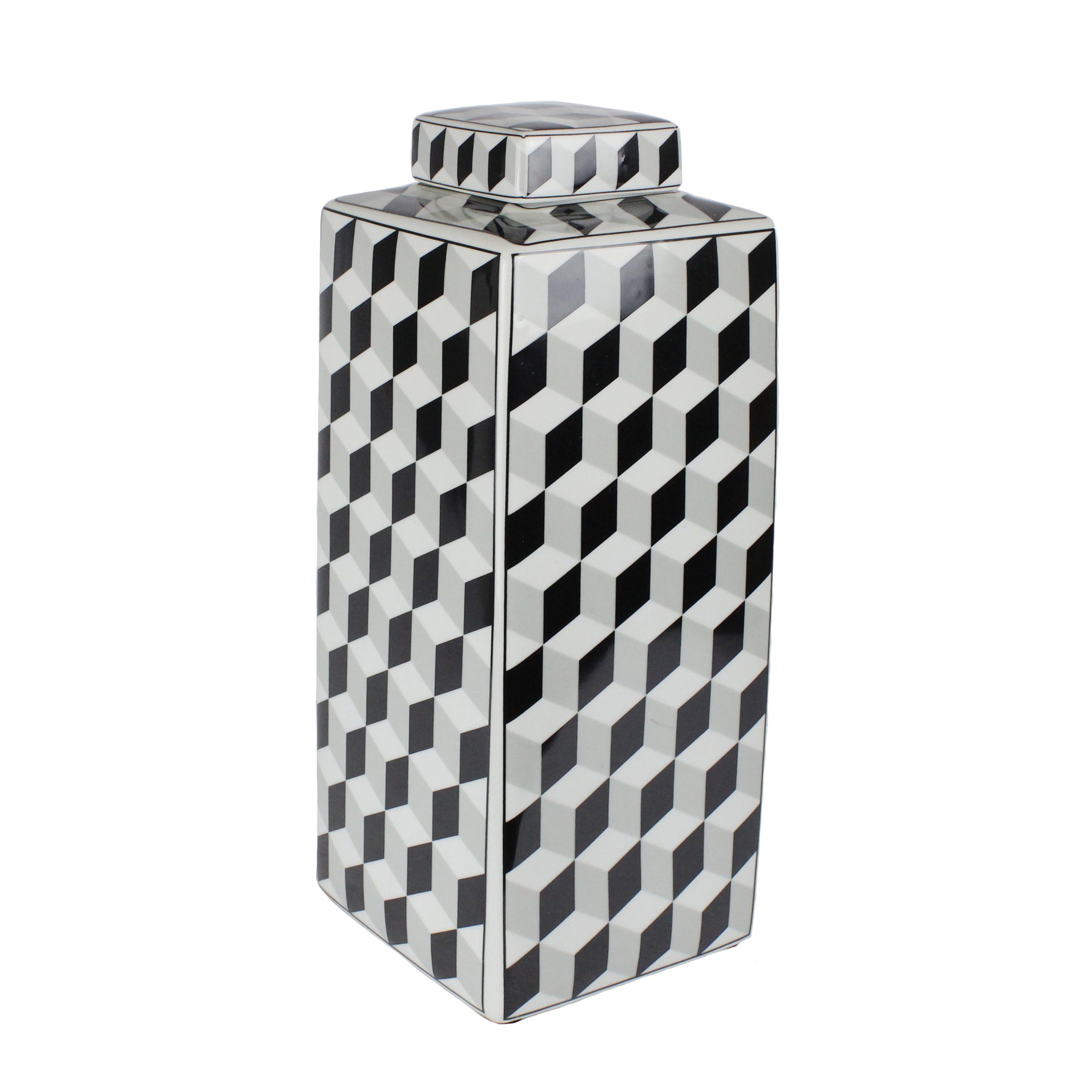 Jarron negro blanco 2-0