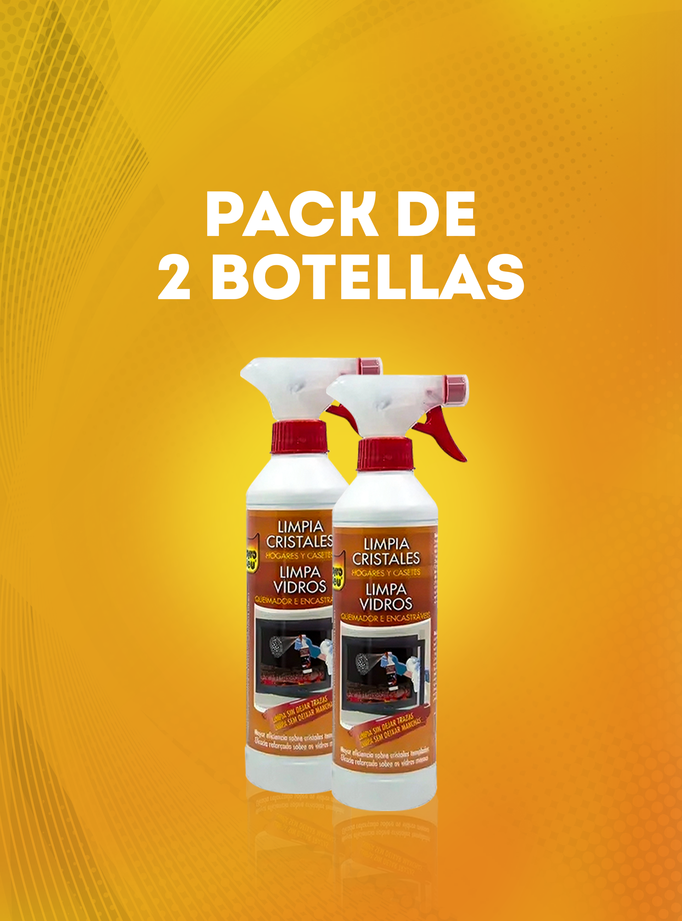 Pack Doble | 2 x Limpiadores de Cristal para Estufa Podero – 500 ml c/u-3