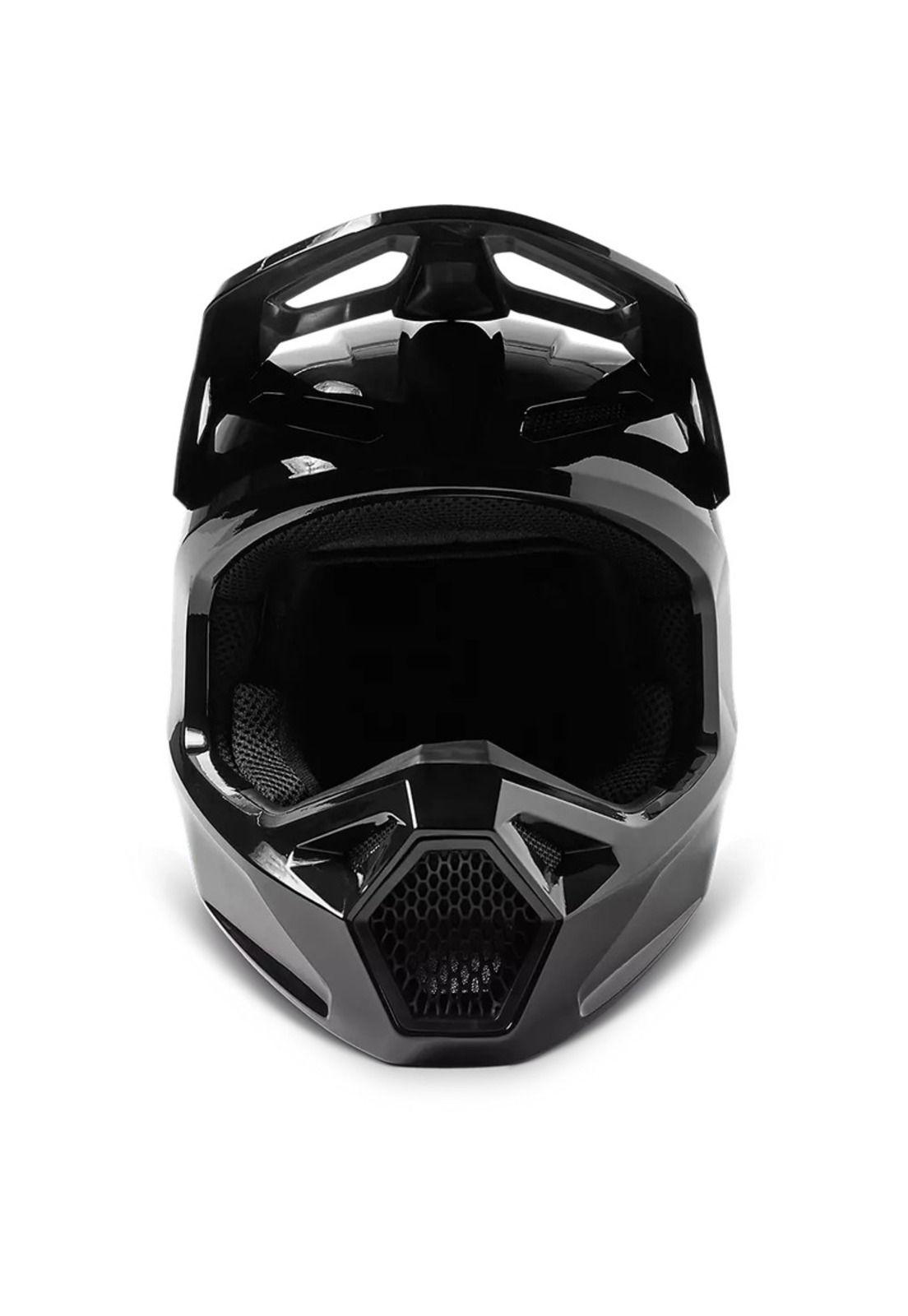 Casco Moto V1 Solid Negro Fox-4