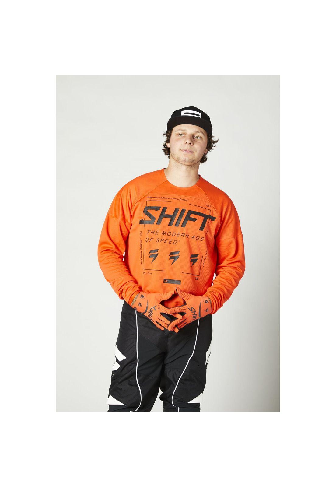 Polera Moto Whit3 Label Bliss Naranjo Shift-0