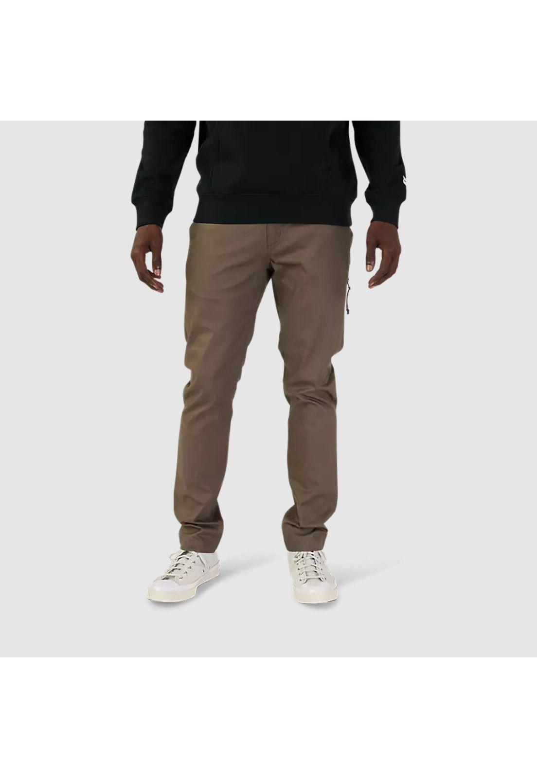 Pantalon Lifestyle Essex Slim Elástico Cafe Fox-0