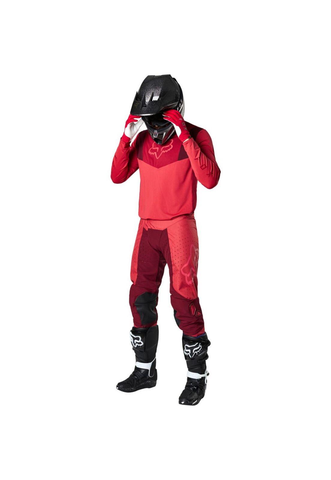 Pantalon Moto Airline Rojo Fox-1