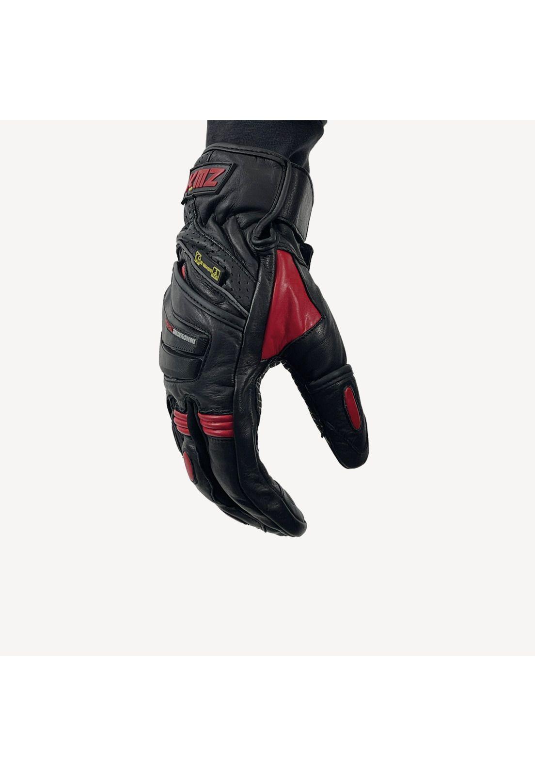 Guantes Moto Calle Combo Negro/Rojo KMZ-1