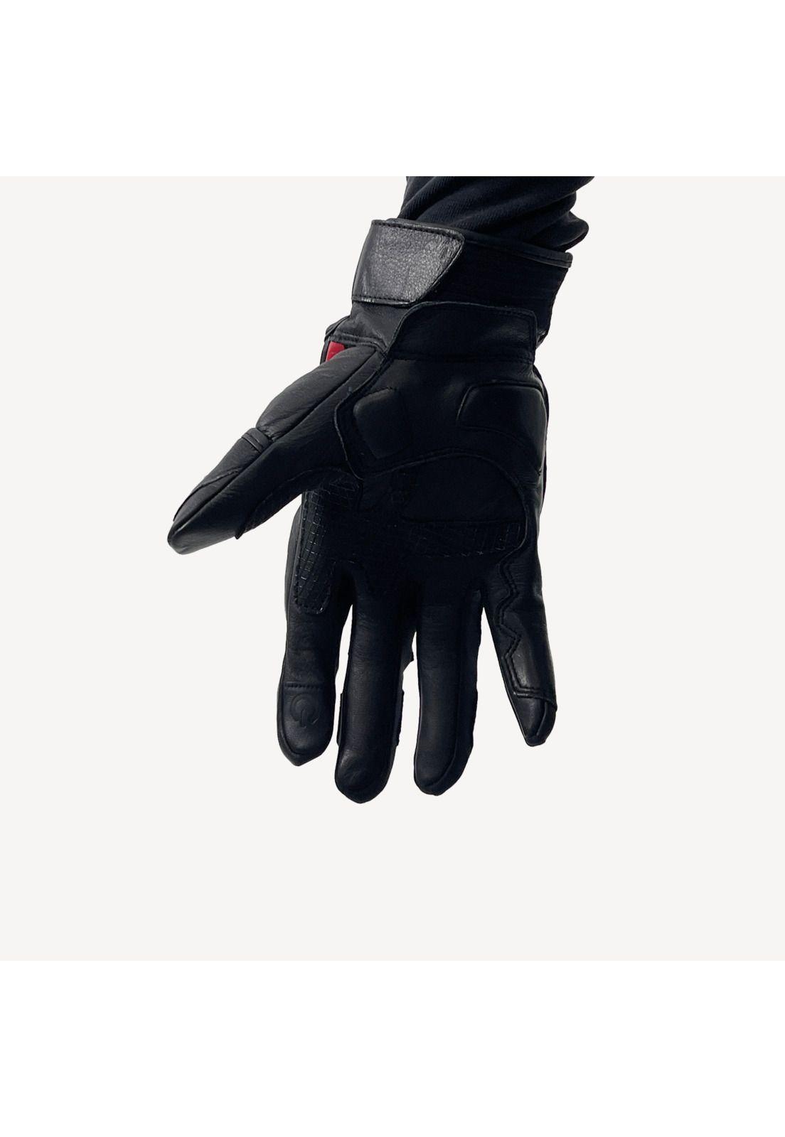 Guantes Moto Calle Combo Negro/Rojo KMZ-2