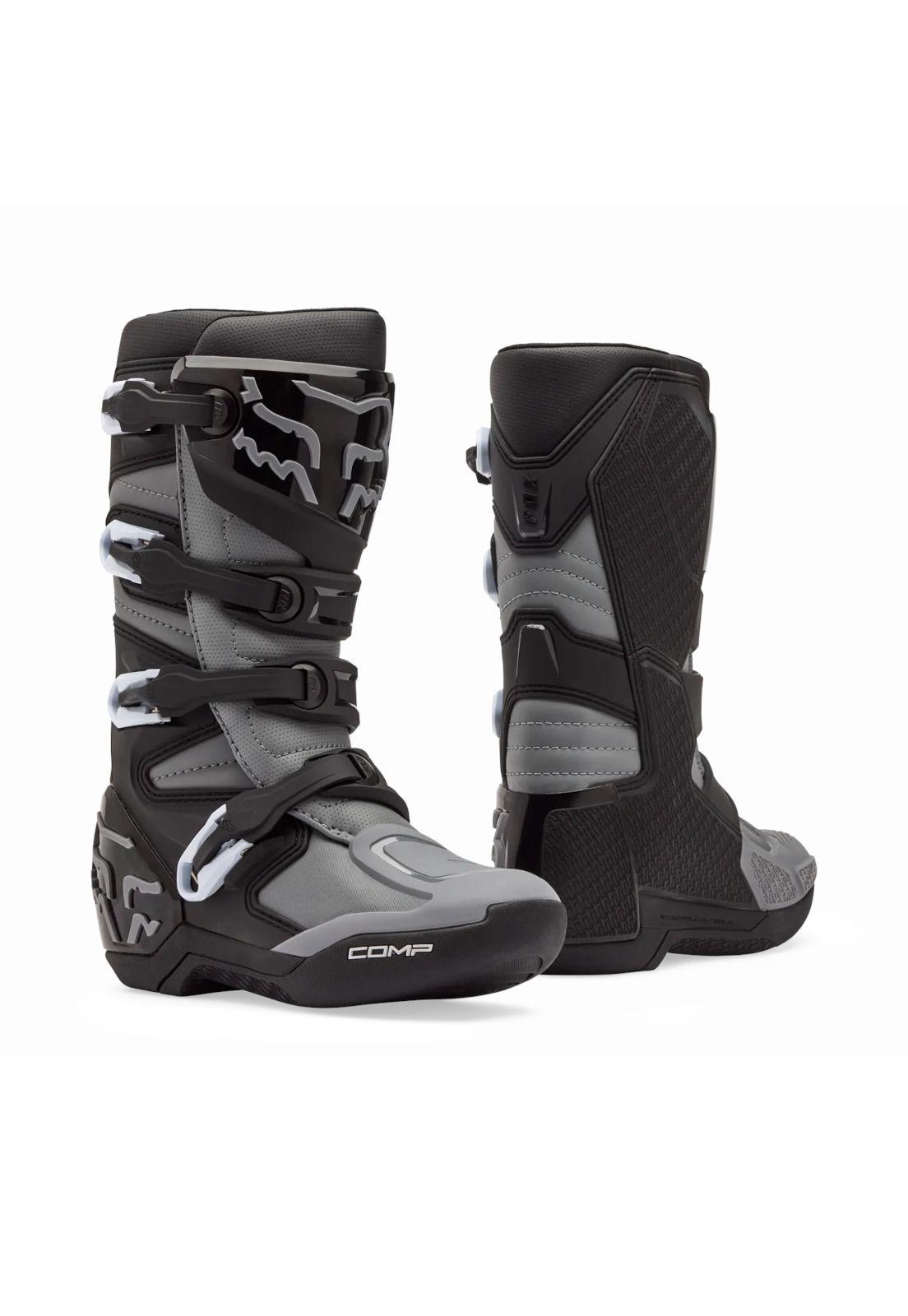 Botas Moto Niño Comp Negro/Gris Fox-0