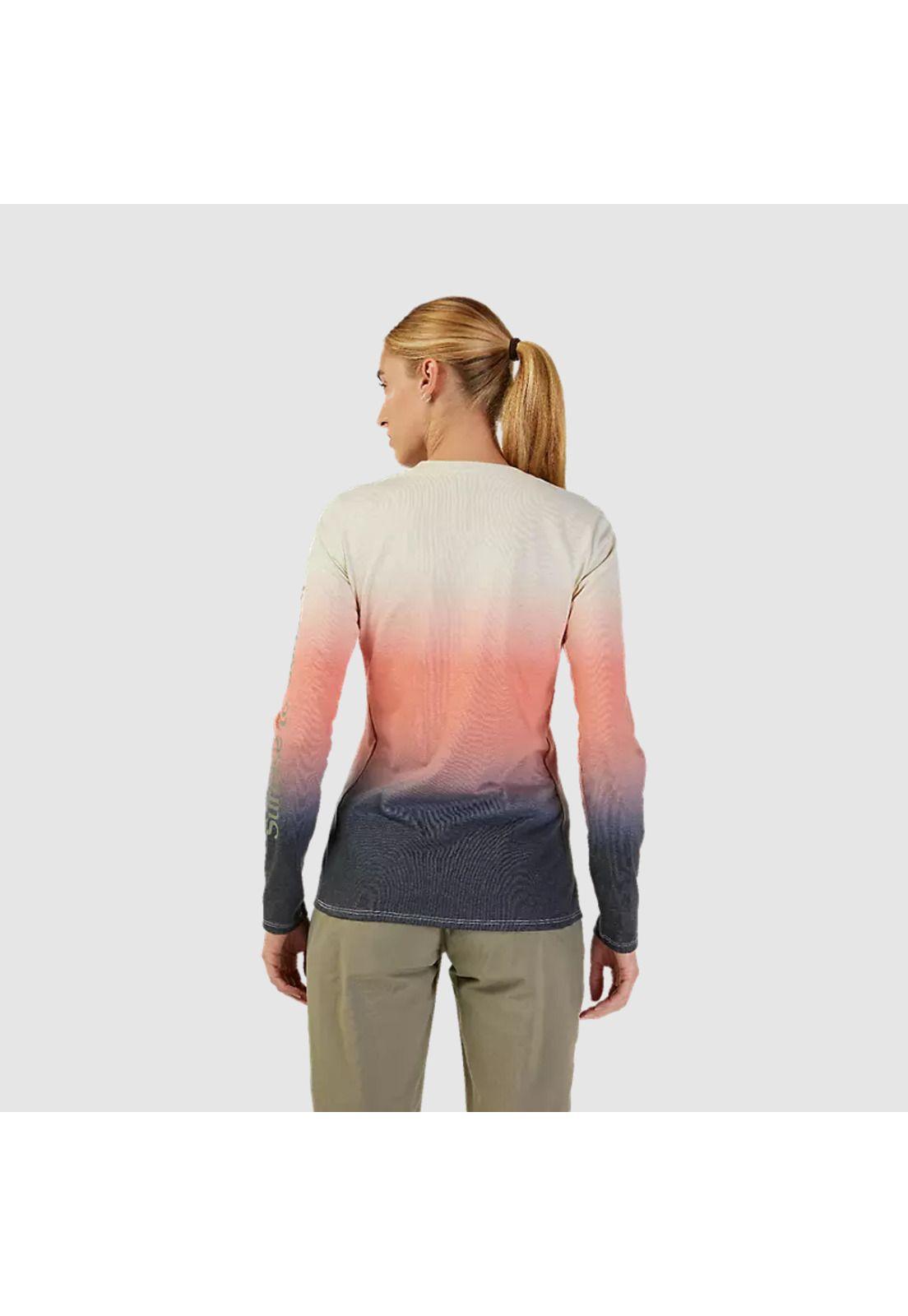 Polera Bicicleta Mujer Ranger Lunar Drirelease® Manga Larga Rosado Fox-2