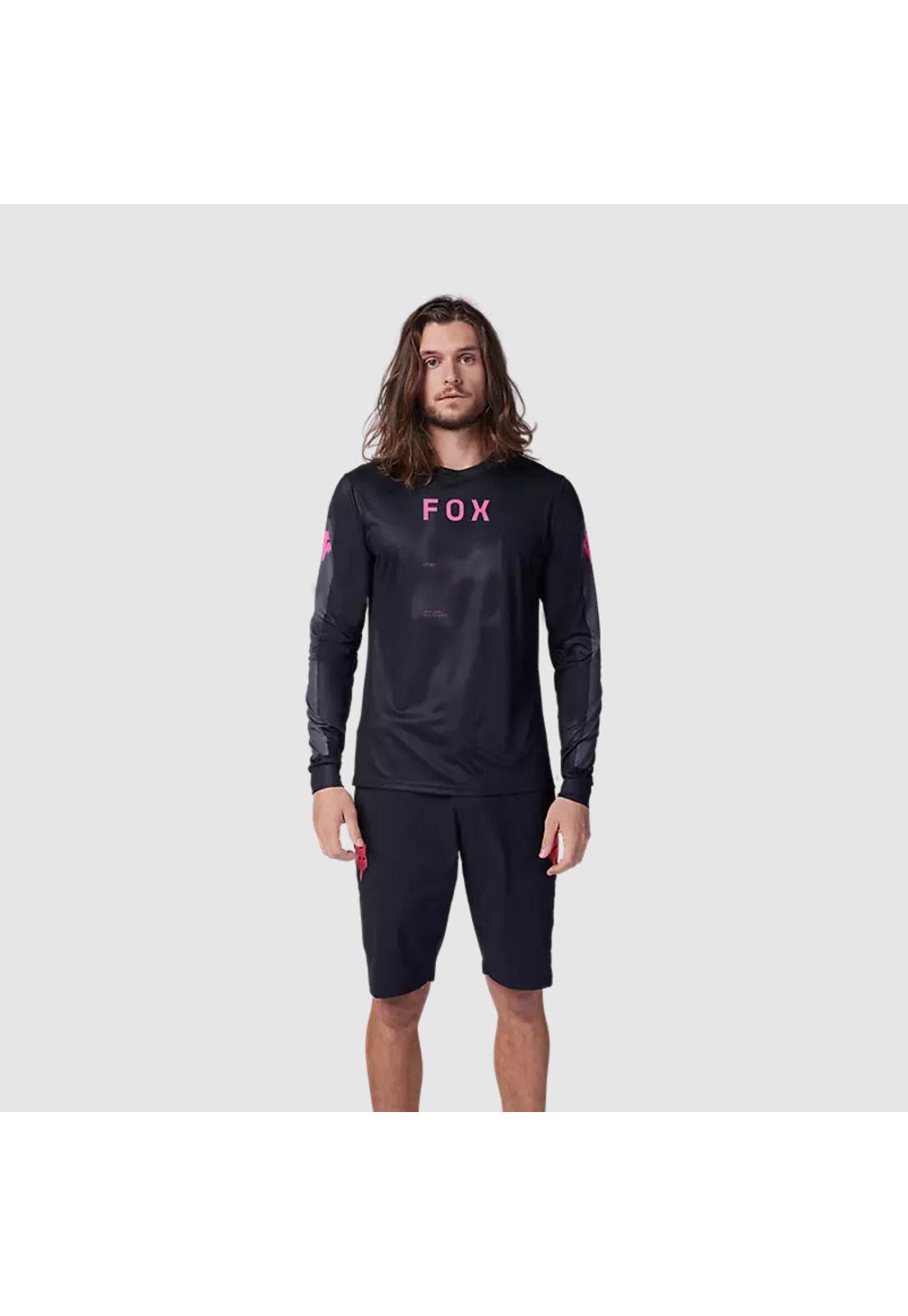 Polera Bicicleta Ranger Taunt Manga Larga Negro Fox-2