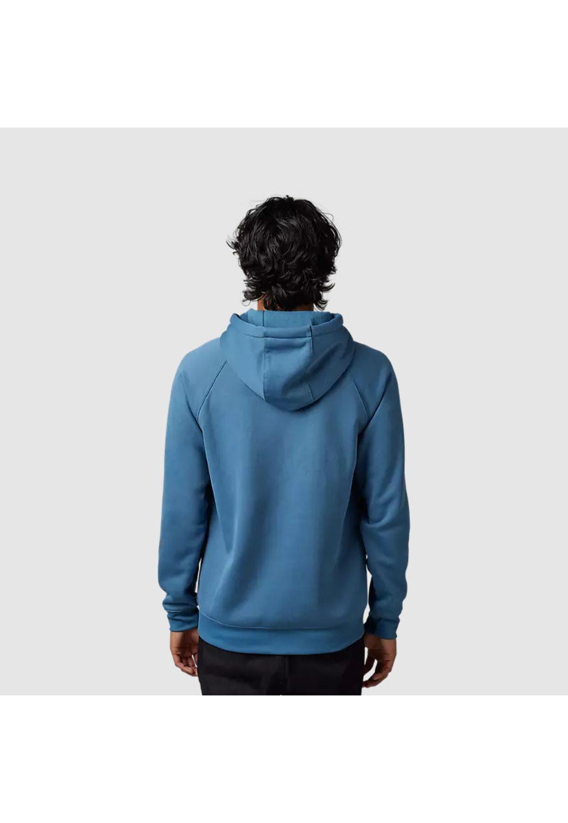 Poleron Lifestyle Pullover Shield con Capucha Azul Fox-2
