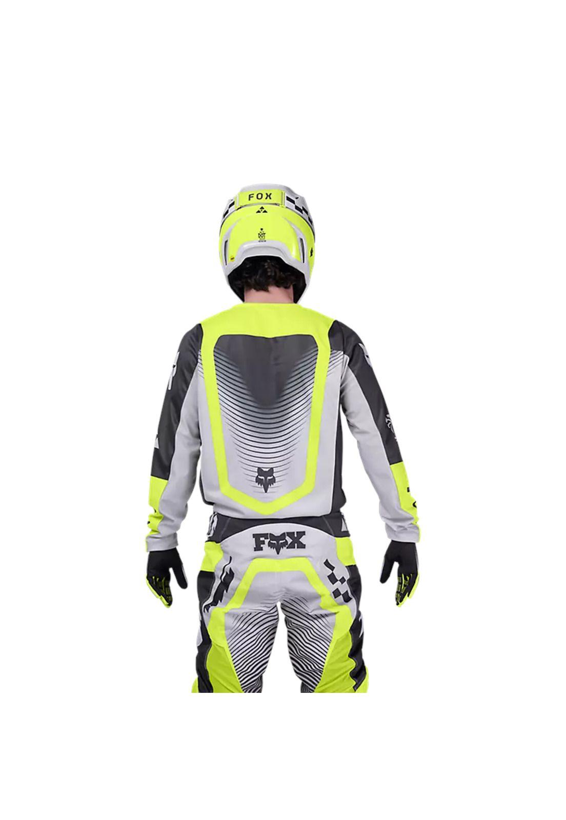 Polera Moto 180 Collect Amarillo/Negro Fox-3