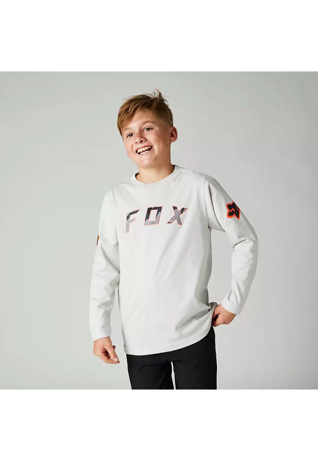 Polera Lifestyle Niño BNKR Manga Larga Gris Fox-0