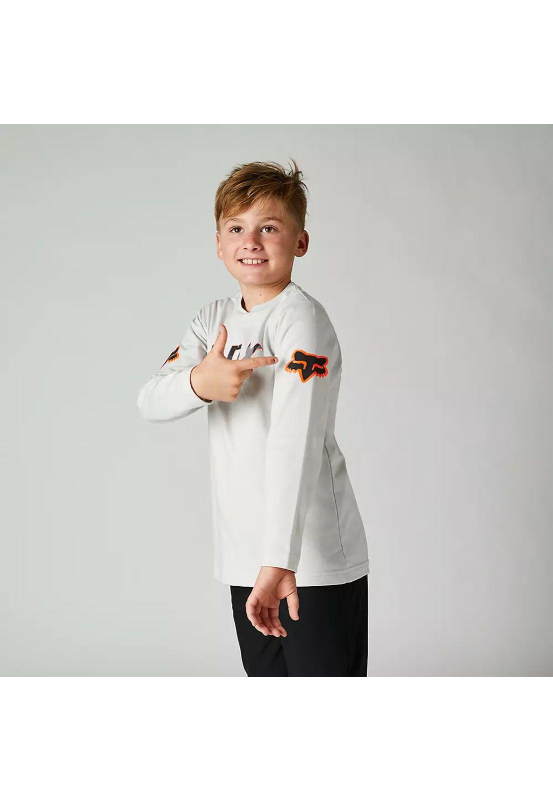 Polera Lifestyle Niño BNKR Manga Larga Gris Fox-2