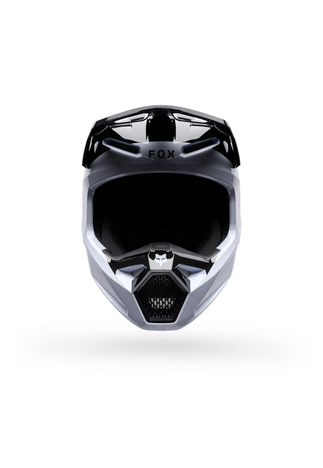 Casco Moto V1 Noble Negro/Blanco Fox-2