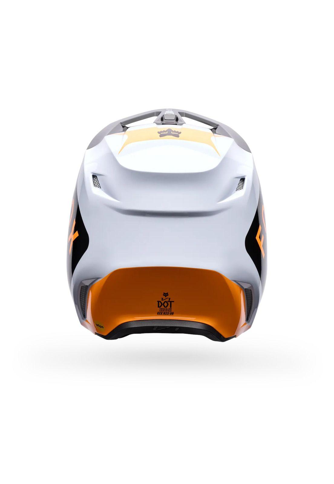 Casco Moto V1 Noble Negro/Blanco Fox-3