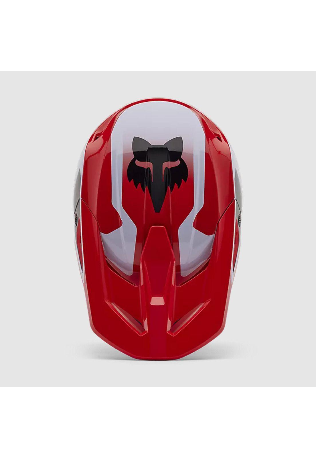 Casco Moto V1 Lean Rojo Fox-3