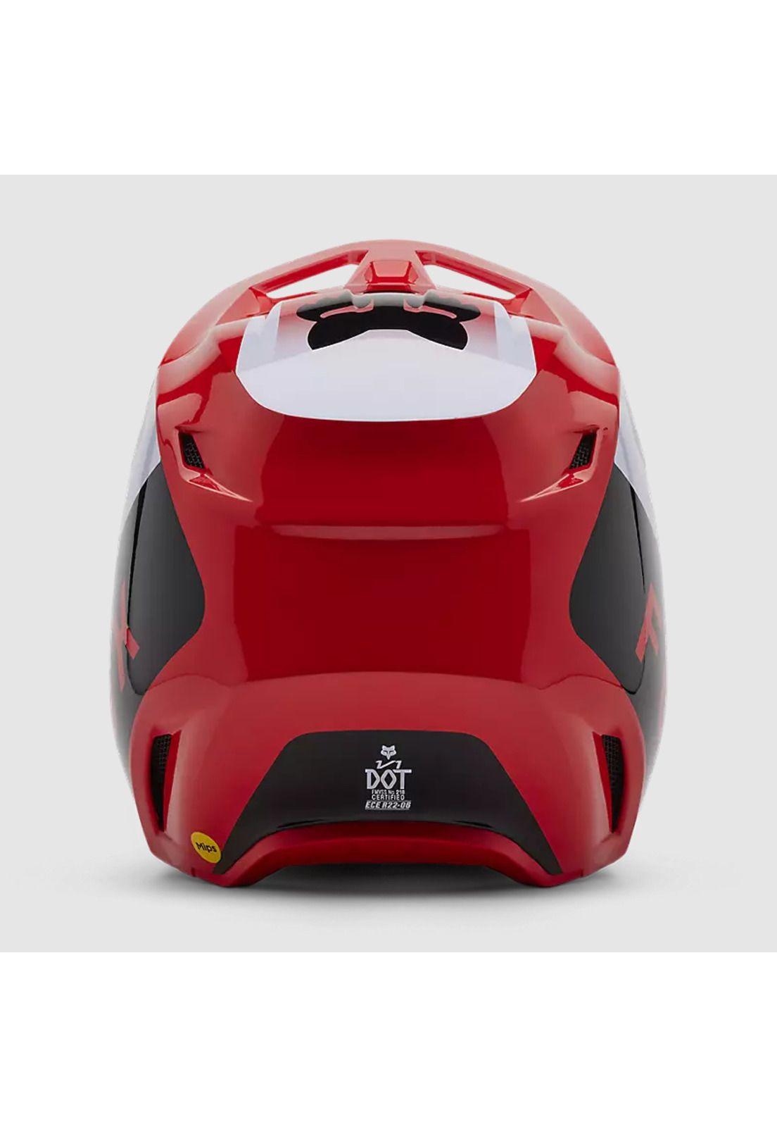 Casco Moto V1 Lean Rojo Fox-4
