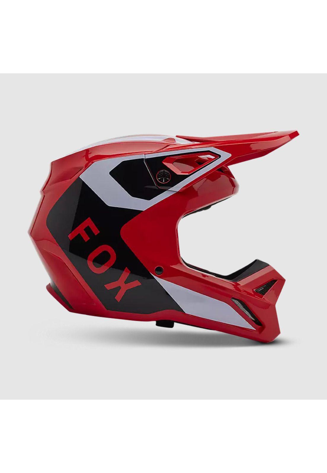 Casco Moto V1 Lean Rojo Fox-0