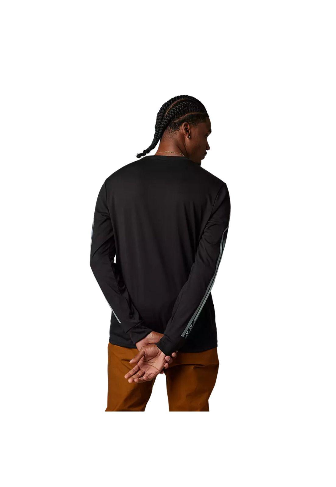 Polera Lifestyle Manga Larga Vizen Drirelease® Negro Fox-2