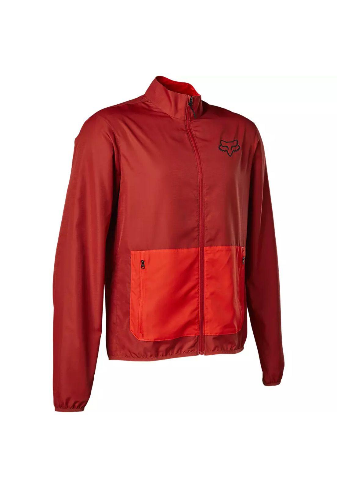 Chaqueta Cortavientos Bicicleta Ranger Rojo Fox-0