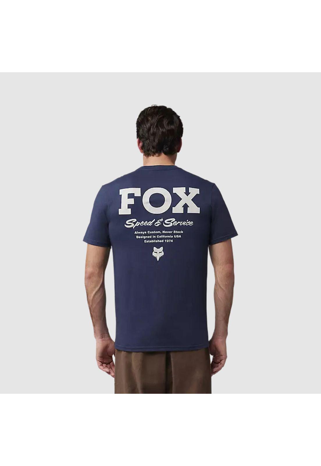 Polera Lifestyle Speed & Service Premium Azul Marino Fox-3
