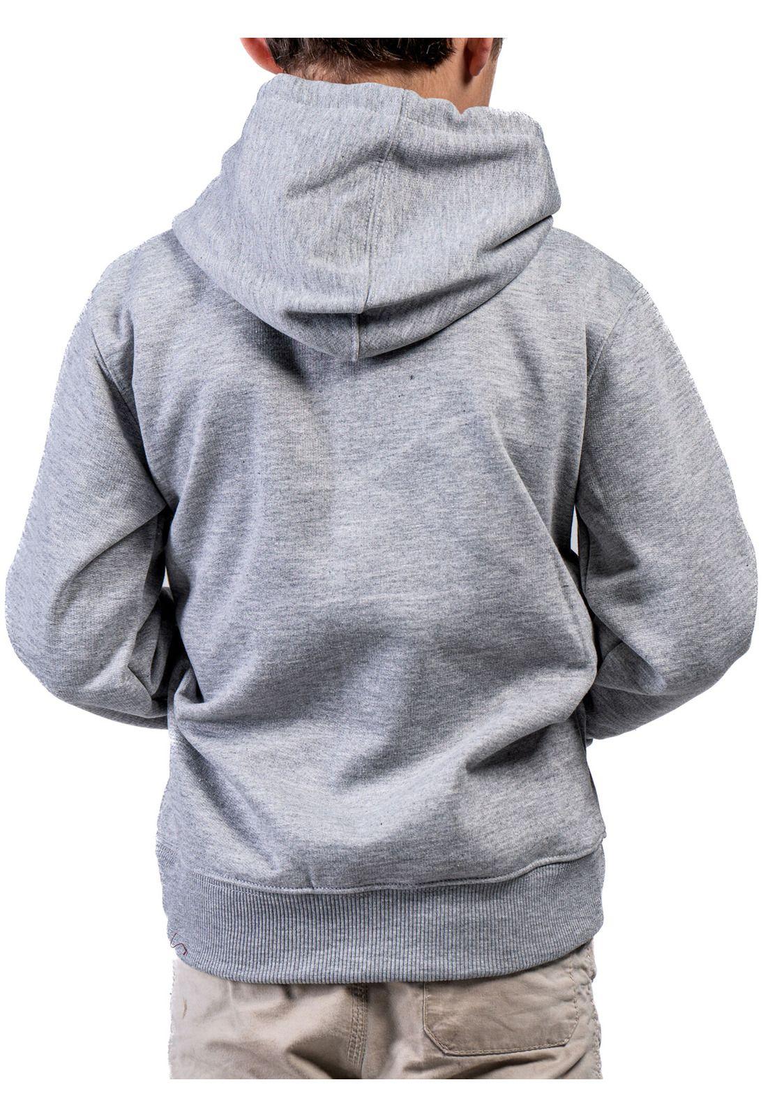 Poleron Lifestyle Niño Legacy Moth Pullover Gris/Negro Fox-2