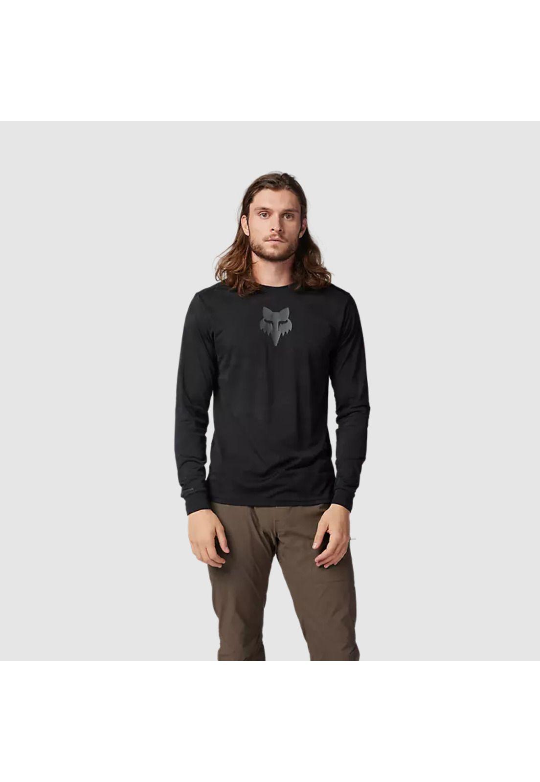 Polera Bicicleta Ranger TruDri™ Manga Larga Negro Fox-2