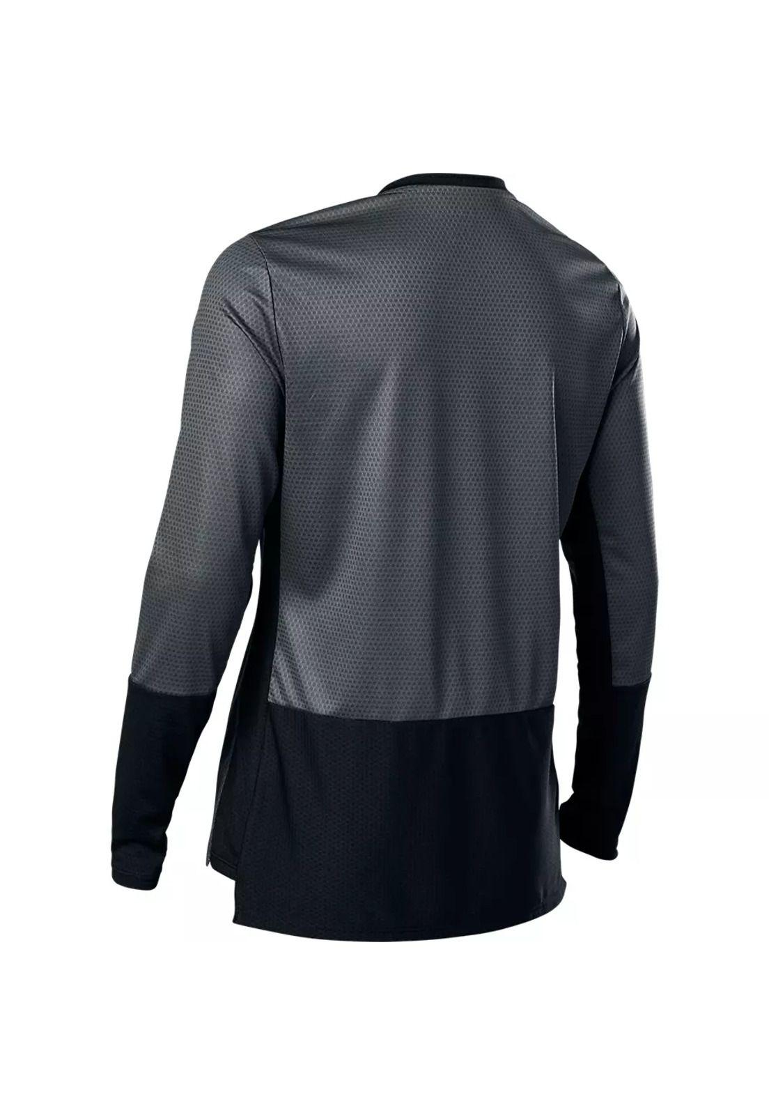 Polera Bicicleta Mujer Defend Manga Larga Gris Fox-2