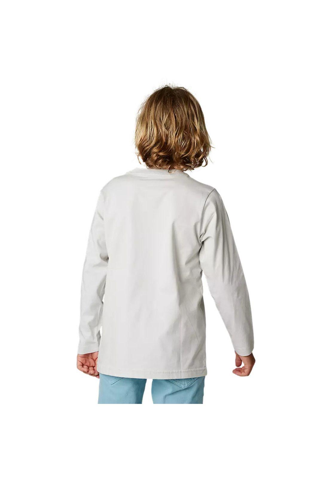 Polera Lifestyle Niño Manga Larga Detonate Gris Claro Fox-2