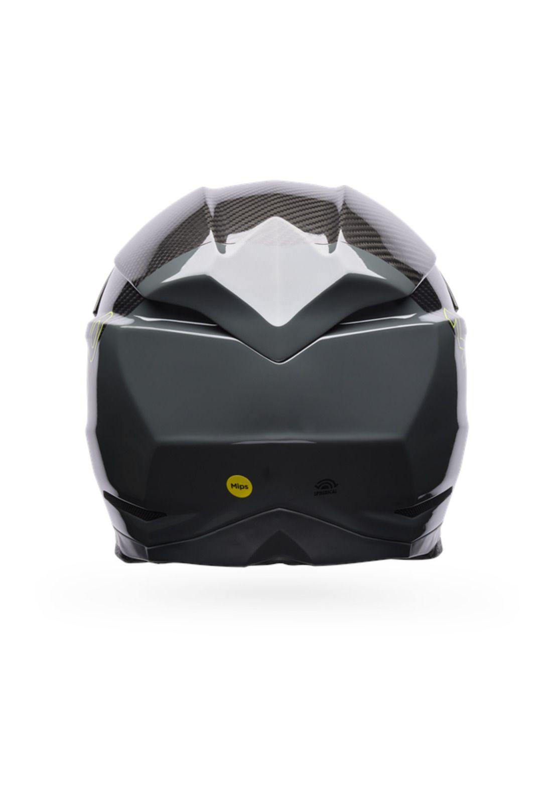 Casco Moto Spherical Moto-10 Gris/Amarillo Bell-3