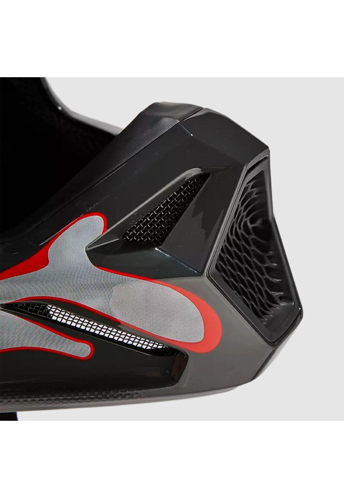 Casco Moto V1 Atlas Gris/Rojo Fox-7