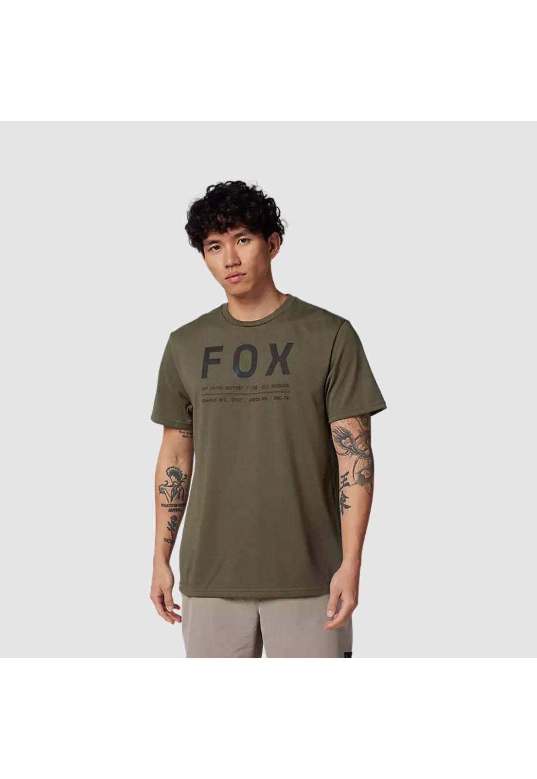 Polera Lifestyle Non Stop Verde Oliva Fox-0
