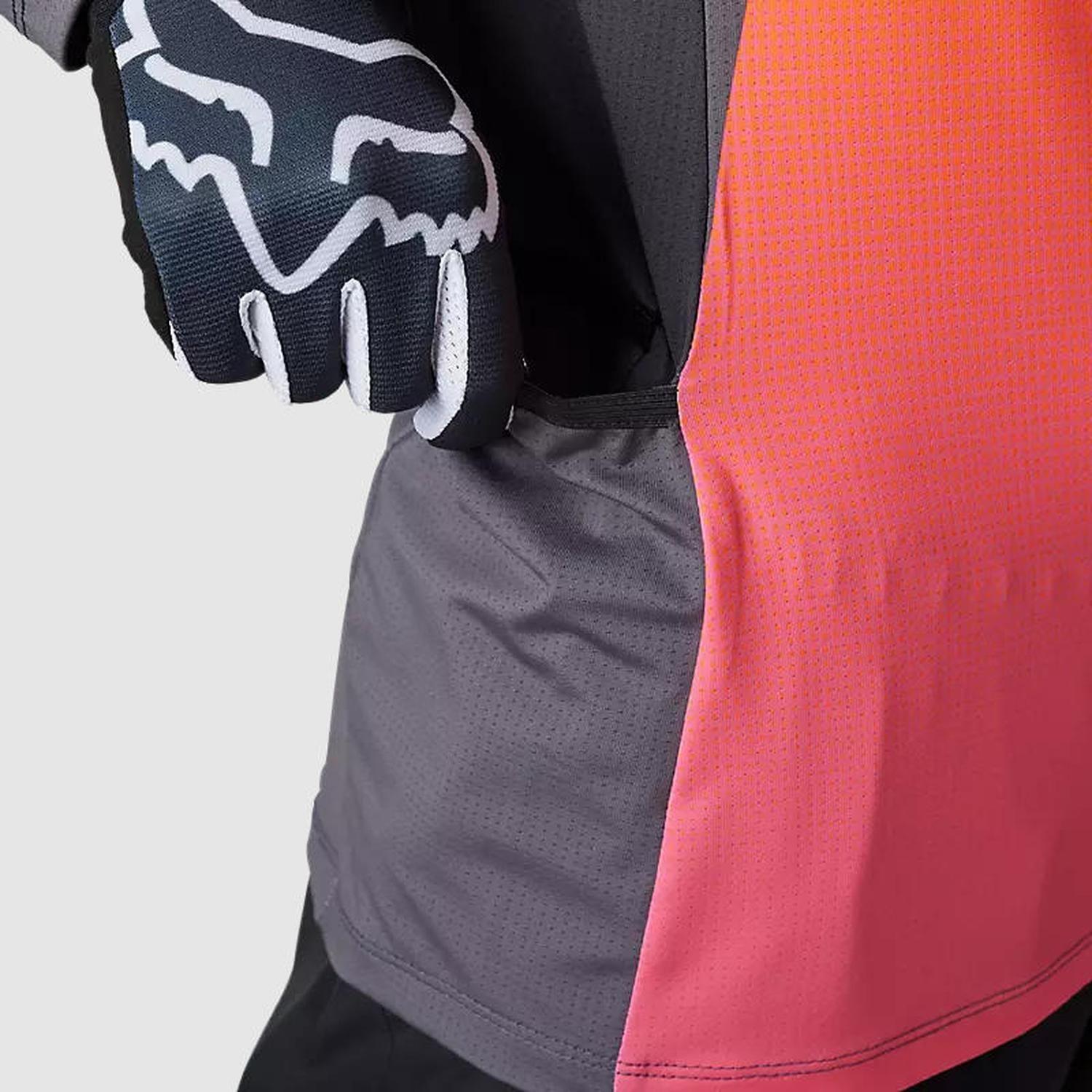 Polera Moto Mujer Ranger Drive Krux SXS Con Cuello Naranjo Fox-4