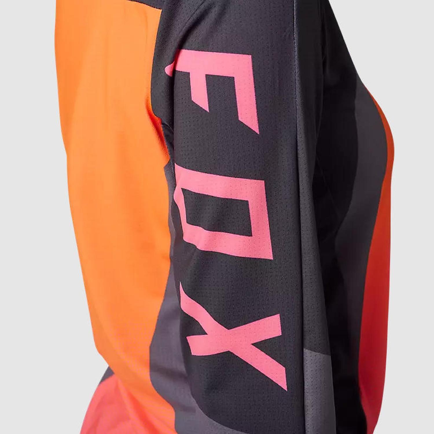 Polera Moto Mujer Ranger Drive Krux SXS Con Cuello Naranjo Fox-5