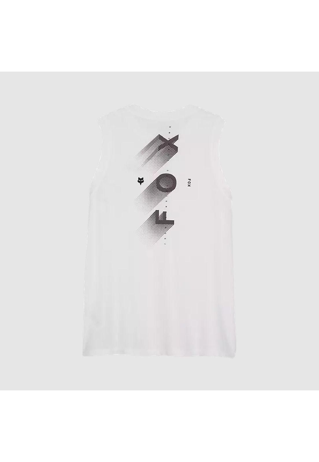 Polera Lifestyle Mujer Wayfaring Biker Blanco Fox-3