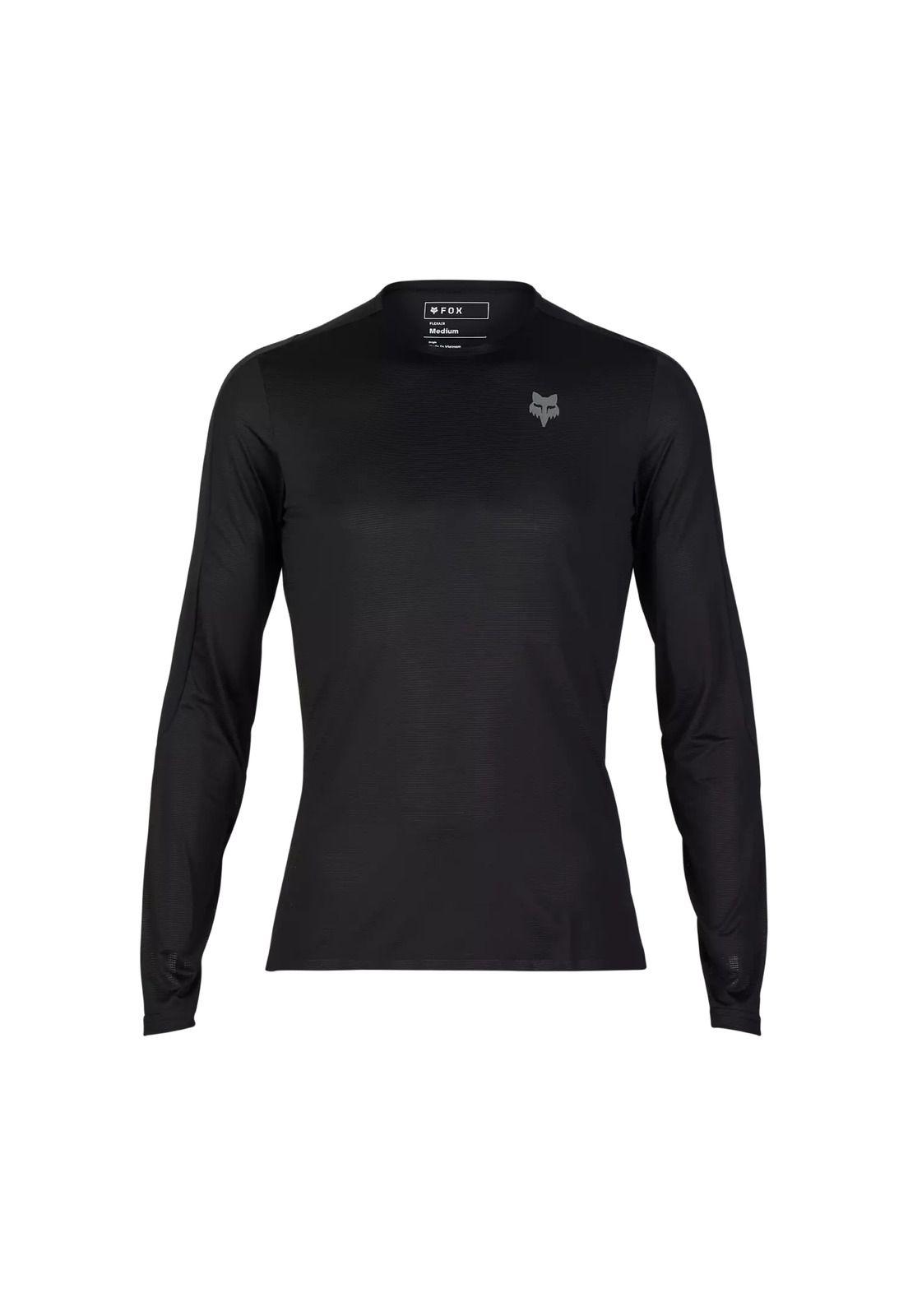 Polera Bicicleta Flexair Ascent Manga Larga Negro/Gris Fox-0