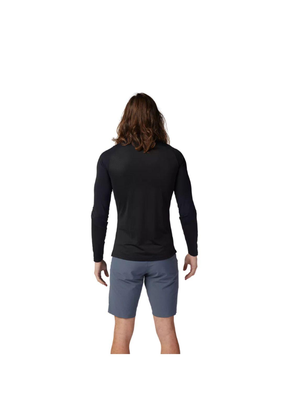 Polera Bicicleta Flexair Ascent Manga Larga Negro/Gris Fox-3