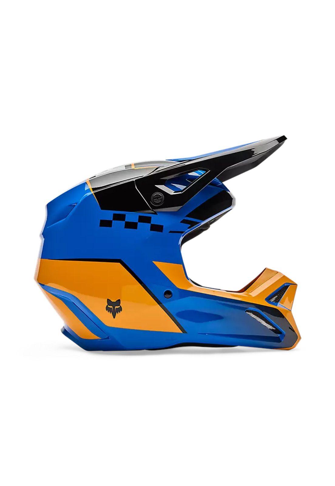 Casco Moto V1 Collect Azul Fox-0