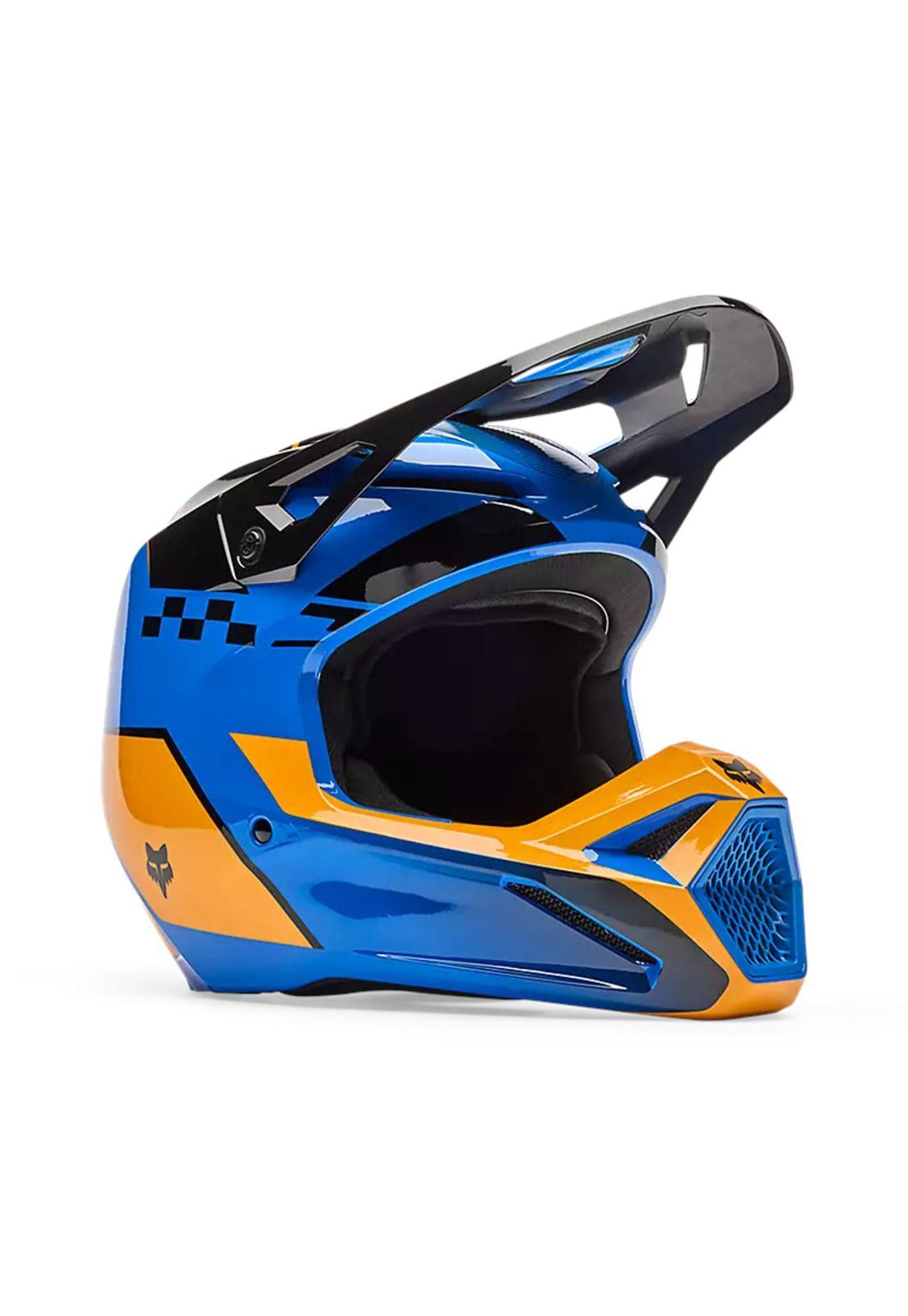 Casco Moto V1 Collect Azul Fox-1